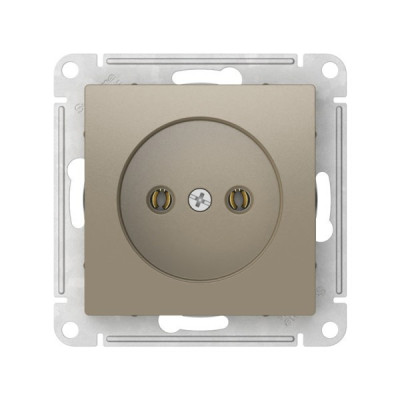 ATN000541S - ATLASDESIGN РОЗЕТКА без заземления без шторок, 16А, мех., быстрозажим. клем., ШАМПАНЬ, Systeme Electric
