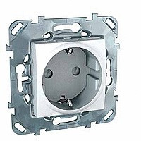 Unica Розетка со шторками 2К+З 16 А 250В~, бел.