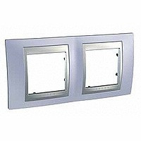 MGU66.004.098 - UNICA TOP РАМКА 2-постовая, горизонтальная, АЛЮМИНИЙ/БЕРИЛЛ