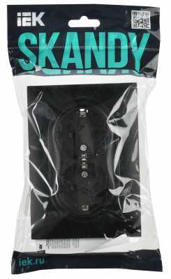 SKANDY Роз. 2-я с з/к/ш 16А в сб. SK-R07Bl черн. IEK, SK-R24-16-K02-F