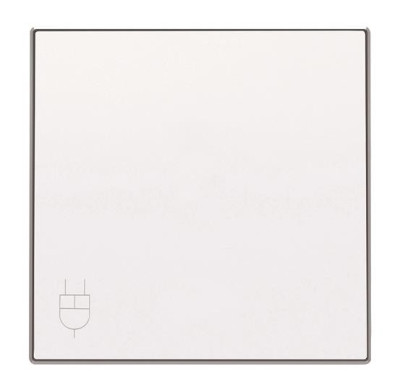 8588.1 BL - Накладка розетки с крышкой, серия SKY, цвет альпийский белый - 2CLA858810A1101