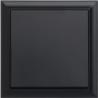 Выключатель 1-клавишный, Rikett, серия CLASSIC, цвет Черный сатин