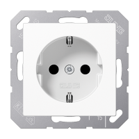 Штепсельная розетка SCHUKO 16A 250V~; термопласт; белый, A1520BFWW Штепсельная розетка SCHUKO 16A 250V~; термопласт; белый, A1520BFWW