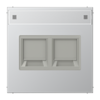 Плата (фиксация защёлкиванием) с полем для надписи для двух модулей; металл; алюминий, AL1969-2NAWE Плата (фиксация защёлкиванием) с полем для надписи для двух модулей; металл; алюминий, AL1969-2NAWE