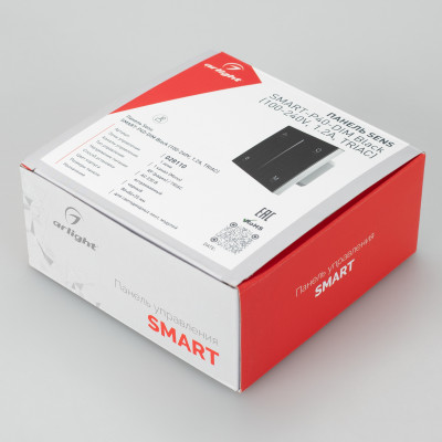 Панель SMART-P36-DIM-IN Black (230V, 1.2A, TRIAC, Sens, 2.4G) (Arlight, IP20 Пластик, 5 лет), 028110