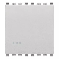 Vimar Кнопка 1P 16AX на 2 модуля серебро с безвинтовыми клеммами, 20008.FX.2.N Vimar Кнопка 1P 16AX на 2 модуля серебро с безвинтовыми клеммами, 20008.FX.2.N