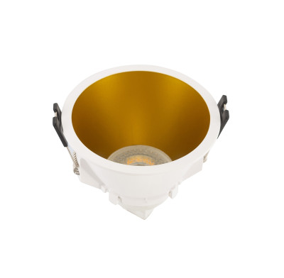 Denkirs DK3026-WG Встраиваемый светильник, IP 20, 10 Вт, GU5.3, LED, белый/золотой, пластик
