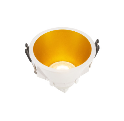 Denkirs DK3026-WG Встраиваемый светильник, IP 20, 10 Вт, GU5.3, LED, белый/золотой, пластик