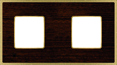 FD01452WOB Fede Belle Epoque Wood Рамка 2-ная, Wenge-Bright Gold