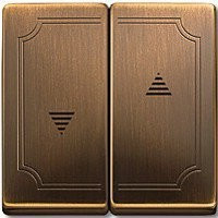 SD Клавиша 2-ная со стрелками вверх/вниз, античн. латунь