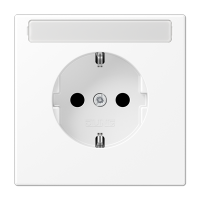 Розетка SCHUKO® с полем для надписи; дюропласт; белый матовый , LS1520NAWWM