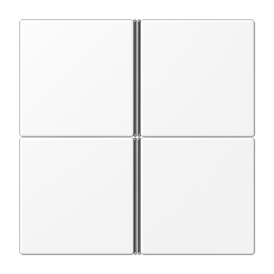 Набор накладок 4 группы для модулей F40; термопласт; белый матовый, LS404TSAWWM