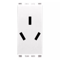 Vimar Розетка SICURY 2P+T 10A китайский стандарт, белая, 20251.B