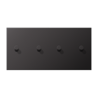 Центральная плата, 2 поста, для горизонтальной установки, тумблеры 2+2,конус; металлическое исполнение; Dark; серия LS, AL12-250DK01 Центральная плата, 2 поста, для горизонтальной установки, тумблеры 2+2,конус; металлическое исполнение; Dark; серия LS, AL12-250DK01