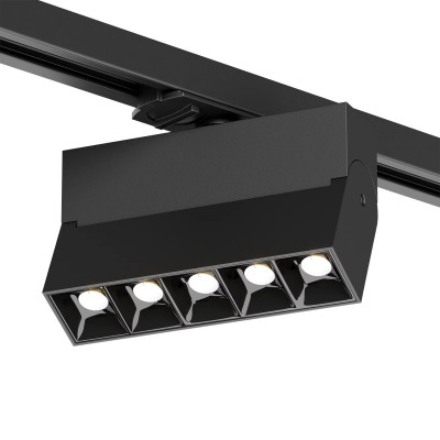 Denkirs DK6446-BK Поворотный однофазный трековый светильник EDDER со светодиодом L136mm 220V 10W 30° 4000K IP20 черный алюминий