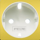 FD04335OB Fede Fede Накладка розетки 2К+З для мех-зма FD16823, Bright Gold/бел. Новая