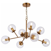 Evoluce SLE220803-08 Светильник подвесной Латунь/Прозрачный E14 8*40W