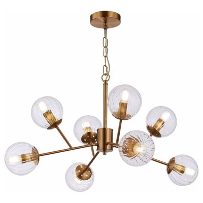 Evoluce SLE220803-08 Светильник подвесной Латунь/Прозрачный E14 8*40W