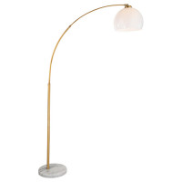 Arte Lamp PAOLO, Торшер, цвет арматуры - ПОЛИРОВАННАЯ МЕДЬ, цвет плафона/декора - БЕЛЫЙ, 1х60W E27, A5822PN-1PB