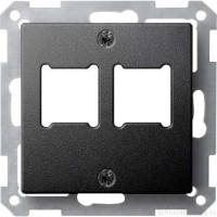 SM Накладка для 2-х разъёмов LexCom 2хRJ11/RJ45, антрац. SM Накладка для 2-х разъёмов LexCom 2хRJ11/RJ45, антрац.