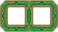 FD01362VEEN Fede Firenze Smalto Italiano Рамка 2-ная, Emerald Green