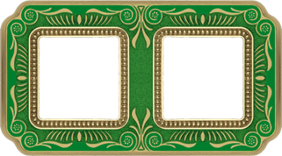FD01362VEEN Fede Firenze Smalto Italiano Рамка 2-ная, Emerald Green