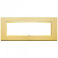 Vimar Накладка классика для 7 модулей золото сатинированое, 20657.G21