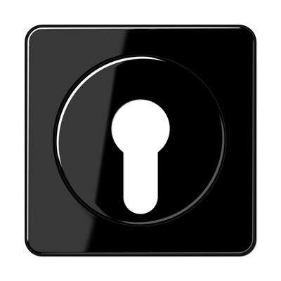 Крышка для выключателя с замком; черная, CD528SW