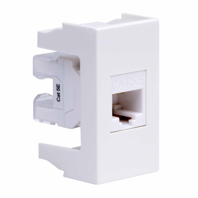 ДКС Комп.роз. RJ45 кат.5e, 8P8C,  Viva, белая, 1мод, 45038