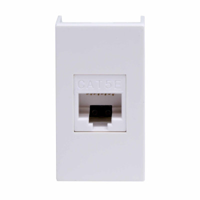 ДКС Комп.роз. RJ45 кат.5e, 8P8C,  Viva, белая, 1мод, 45038
