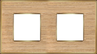 FD01312OOB Fede Vintage Wood Рамка 2-ная, Oak-Bright Gold