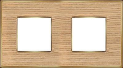 FD01312OOB Fede Vintage Wood Рамка 2-ная, Oak-Bright Gold