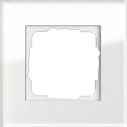 Рамка одинарная, Esprit белое стекло