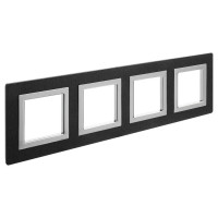 4402838 - ДКС Рамка из алюминия, "Avanti", черная, 4 поста