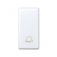 Simon S27 Кнопка с симв. "звонок" узкая 10А 250В~, бел., 27150-64