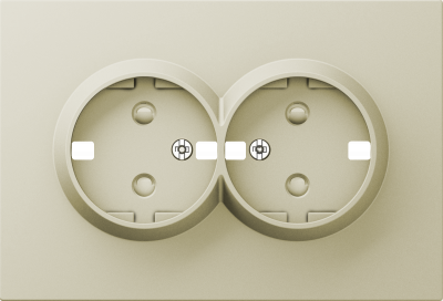 Donel A07 шампань накладка для розетки 2-й с заземлением, со шторками 16A 250 В~,серия DB, DE22251