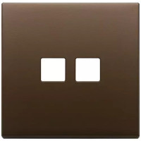 Vimar Накладка плоская, 2 модуля на 2 кнопки, Flat, брошированная темная бронза, 22682.2.12