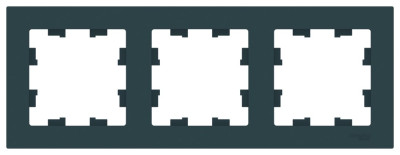 ATN000803 - ATLASDESIGN 3-постовая РАМКА, универсальная, ИЗУМРУД, Systeme Electric