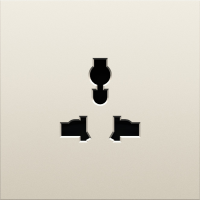 Donel S08 слоновая кость накладка для  розетки мультистандарт, со шторками 16A 250 В~,серия DB, DS11655