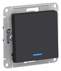 ATN001013 - ATLASDESIGN 1-клавишный ВЫКЛЮЧАТЕЛЬ с подсветкой, сх.1а, 10АХ, механизм, КАРБОН, Systeme Electric