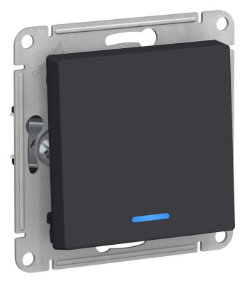 ATN001013 - ATLASDESIGN 1-клавишный ВЫКЛЮЧАТЕЛЬ с подсветкой, сх.1а, 10АХ, механизм, КАРБОН, Systeme Electric