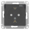 ATN441046 - AtlasDesign AQUA розетка с заземлением  со шторк с крышк., 16А, IP44, карбон