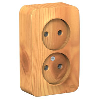 BLANCA О/У РОЗЕТКА двойная без заземл. без штор. ИЗОЛ.ПЛ.,16А,250В, ЯСЕНЬ BLANCA О/У РОЗЕТКА двойная без заземл. без штор. ИЗОЛ.ПЛ.,16А,250В, ЯСЕНЬ