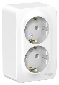 BLANCA О/У РОЗЕТКА двойная с заземл. со шторк. МОНТ.ПЛ.,16А, 250В, БЕЛЫЙ BLANCA О/У РОЗЕТКА двойная с заземл. со шторк. МОНТ.ПЛ.,16А, 250В, БЕЛЫЙ