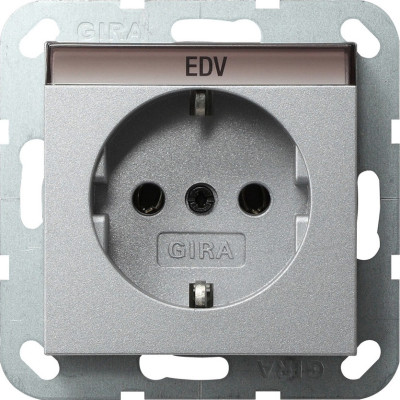045726 Gira Розетка с з/к и полем для надписи