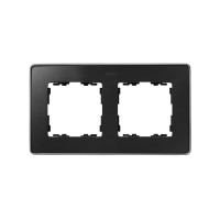 Simon S82Detail Рамка 2-ная, графит, основание алюминий, 8201620-240