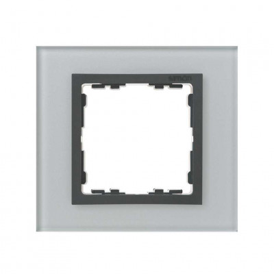 Simon S82N Рамка 1-ная, серый - графит (стекло), 82817-35