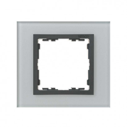 Simon 82817-35 S82N Рамка 1-ная, серый - графит (стекло)