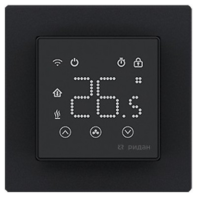 Терморегулятор Ридан Clever с Wi-Fi, с комбинацией датчиков, черный, 16А , 21RT0109R