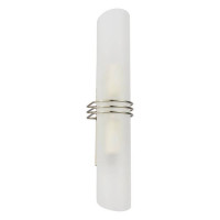 LUSSOLE SELVINO Бра, цвет основания - матовый никель, плафон - стекло (цвет - белый), 2x40W E14, LSA-7711-02